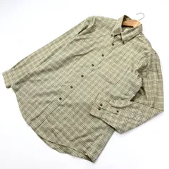 BROOKS BROTHERS ☆ 渋めな落ち着きカラー◎ 長袖 チェック ボタンダウン BD シャツ ライトグリーン L 紳士 ブルックスブラザーズ■S1375のサムネイル