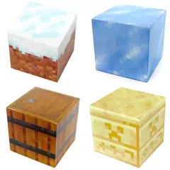 【中古】フィギュア 全4種セット 「MINECRAFT -マインクラフト-」 ブロック～積雪した草/氷/樽/模様入り砂岩～