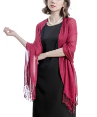 [グリーンパキラ] ストール レディース 大判 薄手 春 夏 ラメ入り きらきら UVカット ショール 結婚式 パーティー 羽織 プレゼント ギフト シフォン スカーフ 上品 母の日 40代 50代 60代 70代 冷房対策 秋 冬 ボレロ  [ワインレッド]