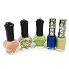 アナスイ ネイルカラー 残半量以上 5点セット まとめて 大量 コスメ マニキュア レディース ANNA SUI 【中古】