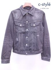 W023 [人気] Nudie Jeans ヌーディージーンズ デニムジャケット S ブラック BILLY BLACK LOTUS 綿100％ | Q★