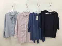 グラシア 長袖シャツ M まとめ 4点セット カーディガン ネイビー系他 2407WT034