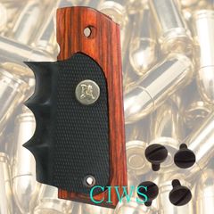 Pachmayr コルト・ガバメント/M1911用ウッド＆ラバーグリップ ☆パックマイヤー 1911用 ラミネートウッド/ラバー製 グリップ