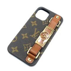 LOUIS VUITTON ルイ・ヴィトン IPHONEバンパー ドーフィーヌ 12/12PRO iPhoneケース モノグラム ブラウン M69782 BC1211 レディース 中古 美品