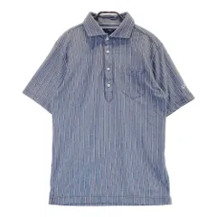 サイズ：L CALLAWAY キャロウェイ  半袖ポロシャツ ストライプ柄 ネイビー系 [240101454092] ゴルフウェア メンズ ストスト