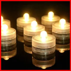結婚式 誕生日 クリスマス パーディー おしゃれ 屋外 電飾 無煙 蝋燭 室内飾り 水中照明 花瓶ライト 癒しの灯り インテリアランプ ろうそく 電池付き 防水 12個セット LED潜水キャンドルライト AITOO
