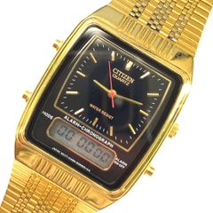 CITIZEN アナデジテンプ ゴールド 80s 稼動品 - メルカリ
