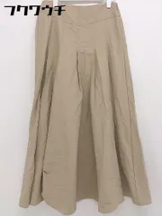◇ Andemiu アンデミュウ ロング フレア スカート サイズS ベージュ系 レディース  【中古】 【1107150002928】