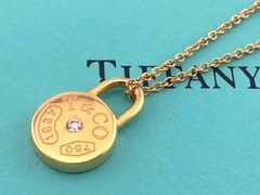 Tiffany&Co. ティファニー K18YG 1837 ラウンドロック ダイヤモンド ネックレス イエローゴールド 3.9g  レディース