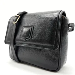 【良品】 CELINE セリーヌ ショルダーバッグ トートバッグ フラップ マカダム柄 エンボス加工 ゴールド金具 肩掛け 斜め掛け シボレザー レディース ブラック 黒色