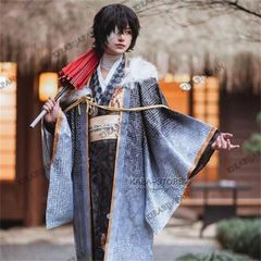新品◆文豪ストレイドッグス 風 太宰治 着物 コスプレ 衣装 ウィッグ 靴 cosplay コスチューム パーティーグッズ ハロウィン変装 仮装