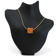 HERMES エルメス カージュドアッシュ Hキューブ ロゴ ネックレス ブルー HERMES エルメス カージュドアッシュ Hキューブ ロゴ ネックレス ブルー ネックレス 分割 セール