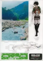 【中古】アクリルスタンド・アクリルパネル リヴァイ・アッカーマン×鮎 Ver. 日田景色アクリルスタンド(小) 「進撃の巨人」