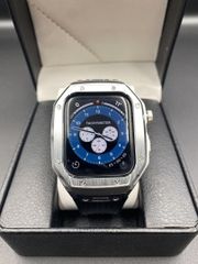 アップルウォッチ バンド apple watch カバー ベルト 44mm 45mm ステンレス クリア series 9 se シリコン ケース 8 7 6 おしゃれ 高級 ゴールド 黒 金 ブラック シルバー