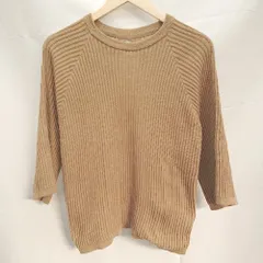 ◇ ITEMS　アイテムズ シンプル　綺麗め 長袖 ニット サイズF ブラウン レディース E  【1303090013332】