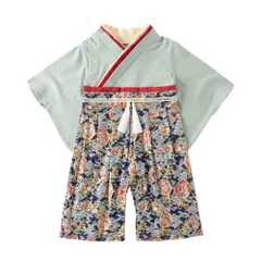 ☆ Eタイプ ☆ 70cm ☆ はかま ロンパース ベビー 袴 ロンパース ベビー ベビー服 ベビー袴 はかま 袴ロンパース 和装 和服 袴風 着物 衣装 正装 子供服 子ども服 お食い初め 100日祝い フォーマル 赤ちゃん 女児 男児 女の子 男の子