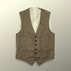 極美品✨】ラルフローレン ツイード ロングジレ ベスト カーキ 9