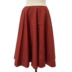 ✓超美品 シルク100% PauleKa ポールカ フレアスカート 膝丈 リボン