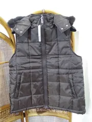 (未使用品)  BELLAFILO ベラフィーロ ダウンベストフード付き　ブラウン