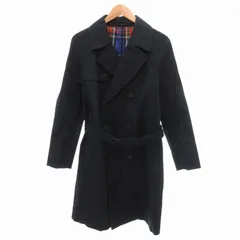 ユニクロ UNIQLO × JWアンダーソン JW ANDERSON コラボ リバーシブル トレンチコート タータンチェック コットンギャバジン M 紺 ネイビー /HO◆ 1218