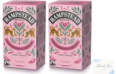 HAMPSTEAD TEA オーガニック ローズヒップ&ハイビスカス ティーバッグ20袋×2個セット