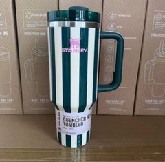 新店大感謝セール 海外限定【STANLEY】オアシスコレクション ストライプ タンブラー 1.18L QUENCHER H2.0 TUMBLER 大容量 水筒  ストロー付き  6色選択