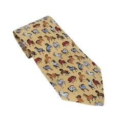 サルヴァトーレフェラガモ Salvatore Ferragamo 馬柄 シルク ネクタイ メンズ 表記無 