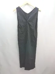 ◇ emi+ エミプラス Vネック 薄手 シンプル オシャレ 綺麗め ノースリーブ サロペット サイズS ブラック レディース E  【1307210007850】