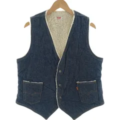 古着 80年代 リーバイス Levi's オレンジタブ デニムボアベスト USA製 メンズL相当 ヴィンテージ/eaa418240