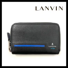 【LANVIN】ラウンドファスナー カードケース ブラック/黒 ブルー/青 コインケース/小銭入れ LANVIN en Bleu/ランバンオンブルー (SER-3424②)