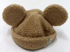 【中古】帽子 ミッキーマウス ボア製キャップ ベージュ 「ディズニー」 東京ディズニーリゾート限定