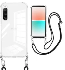 【大特価】Xperia 10 IV ケース クリア ショルダー SO-52C SOG07 スマホケース 耐衝撃 エクスぺリア 10 IV ケース 対応 カバー ショルダー透明 TPU ック ストラップ付き 斜めがけ 織りストラップ付き 調節可能なショルダー ク