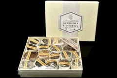 一箱17個入り 茶水晶スモーキークォーツ　28-42x25-34mm　鉱物標本ケース 原石 1個売り パワーストーン 天然石 _CRG182【宅急便】