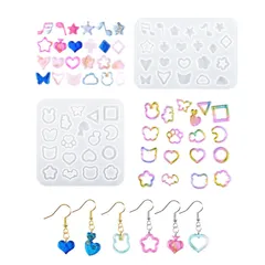 【人気商品】円 月 ミニサイズ シェイカーモールド 星 ソフトモールド 樹脂 ハート 粘土 型 2個セット DIY手作り かわいい シリコンモールド ペンダント アクセサリー YFFSFDC 再利用可能