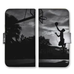arrows Be F-04K  ケース 手帳型 アローズBeF-04K  スマホケース 携帯ケース バスケットボール スポーツ 球技 部活 ダンク かっこいい おしゃれ モノクロ写真 白黒写真 カラー04