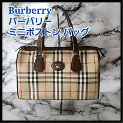 バーバリー Burberry☆ ノバチェック ミニボストン バッグ ハンドバッグ金具ロゴ ユニセックス　男女