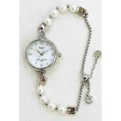 ☆ シルバー/パール ☆ Plaisir プレジール ニッケルフリーウォッチ plaisir 時計  NTK-30 腕時計 ニッケルフリー リストウォッチ レディース 腕時計レディース ブレスウォッチ ブレスレット 日常生活防水 3気圧防水 アナログ おしゃれ