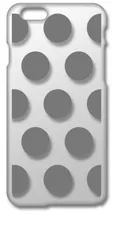 【新品未使用】iPhone6 Plus / 6s Plus アイフォン6sプラス クリア ハードケース ドット柄 水玉 (グレー) スマホケース カバー cl-iphone6splus-dotbig-13