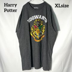 [Harry Potter] HOGWARTS 호그와트 문장 해리 포터 무비 T 프린트 로고 오버 사이즈 반소매 T 셔츠 차콜 그레이 XL US 헌옷