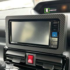 とし様専用【松印】車種専用 インパネシート ナビ周囲 ダイハツ タント LA650S LA660S【カーボンブラック】のサムネイル