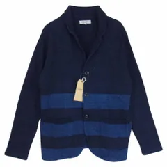 STUDIO D’ARTISAN ステュディオダルチザン 9785 ニット テーラード ジャケット ダークインディゴ ネイビー系 M【中古】のサムネイル