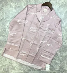 【未使用品】 gelato pique　ジェラートピケ ハート ロゴ サテン パジャマ シャツ トップス レディース  Pink PWFT185328 unused:S フリーサイズ