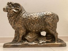 置物 オブジェ 羊 ひつじ 千支 金属製 中古 sheep インテリア 鉄