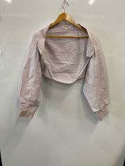 nw622⚫︎MOUSSY⚫︎マウジー⚫︎ストライプ⚫︎変形⚫︎ブラウス⚫︎シャツ⚫︎sizeF⚫︎ラベンダー
