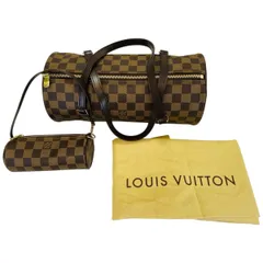 LOUIS VUITTON ハンドバッグ ダミエ パピヨンGM ポーチ付き 9619 LOUIS VUITTON ルイヴィトン ハンドバッグ ドラム型 ダミエ