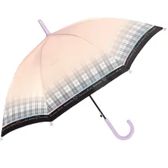 ☆ キュリアスチェックBE ☆ キッズアンブレラ 55cm ジャンプ傘 傘 子供用 55 長傘 キッズ ジャンプ傘 ワンタッチ おしゃれ シンプル 子供 55cm 傘 ジャンプ 置き傘 小学校 小学生 通学 登校 雨傘 雨具 crux クラックス