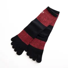 ルートワット 和紙ハイブリッドソックス 鮎 AYU 5本指 春夏用 <br> rootwat socks 釣り 釣具 釣り道具 フィッシング 靴下 ソックス 鮎釣り 渓流釣り 和紙HV鮎5本指 レッド/ブラックSサイズのサムネイル