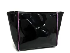 YVESSAINTLAURENT イヴサンローラン パテントレザー マルチポーチ マルチケース メイクポーチ 小物入れ レディース ブラック系 DH4357