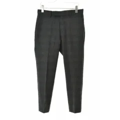【UNITEDARROWSBEAUTY&YOUTH】1214-155-1673 グレンチェック柄 ウールサキソニー スリムスラックスウールパンツ
