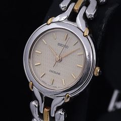 稼働品 SEIKO セイコー エクセリーヌ 4N20-0360 腕時計 ラウンド